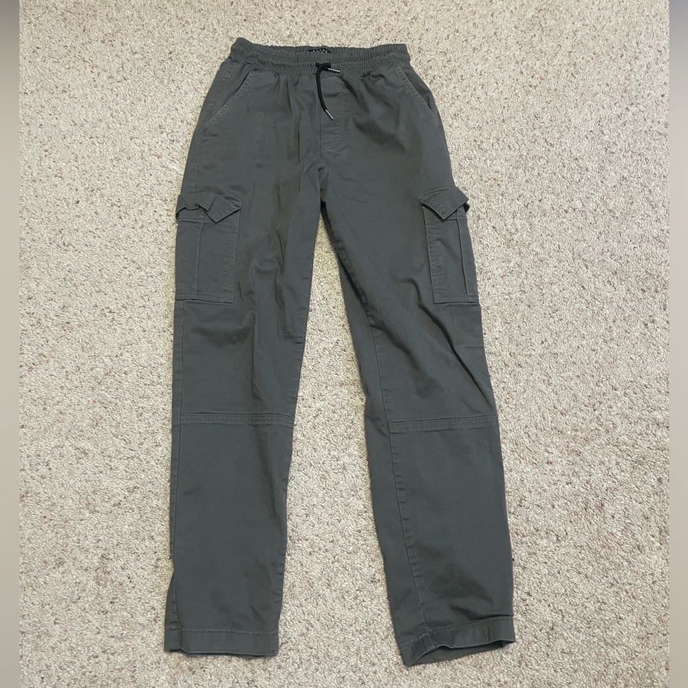 Boohooman Straight Fit Pull On Cargo Pants